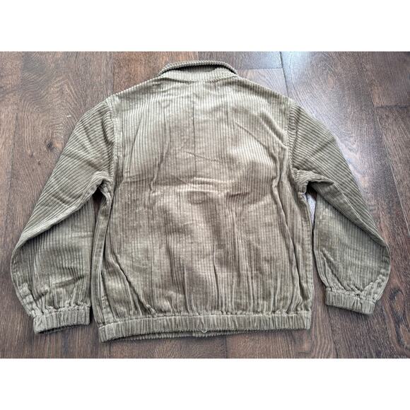 NWT Rylee + Cru Corduroy Bomber Jacket Sage Sz 8-9 - Picture 5 of 8